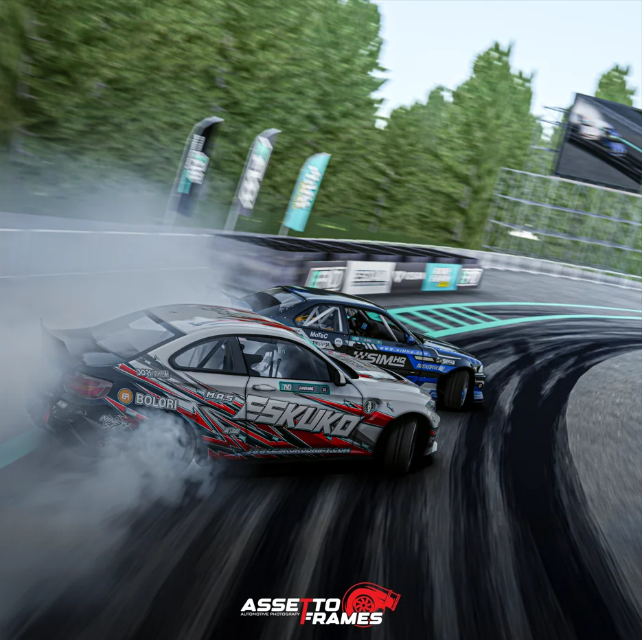 EFVD tandem drift battle with smoke